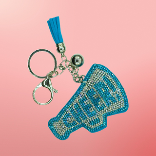 CHEER! Megaphone Rhinestone Keychain