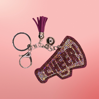 CHEER! Megaphone Rhinestone Keychain