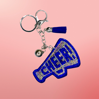 CHEER! Megaphone Rhinestone Keychain